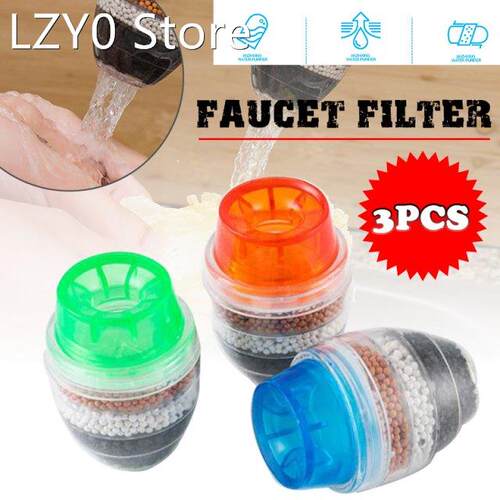 3PCS Faucet Water Filter Coconut Carbon Home Kitchen Faucet