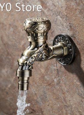 Wall Mounted Zinc Alloy Outdoor Water Faucet Practical Decor