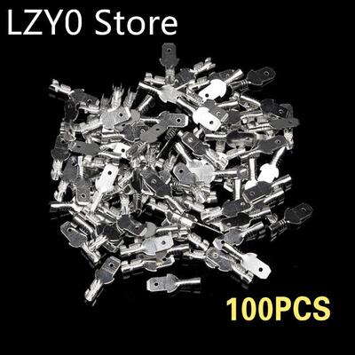 100Pcs Silver 4.8mm Electrical Wire Insulated Crimp Termina