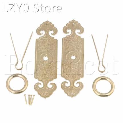 2 x Door Drawer U-shaped Needle Brass Face Plate Pull 12 x 3