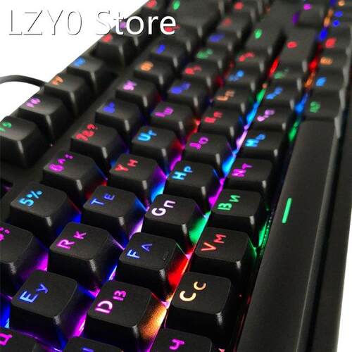 104 Keyscaps ABS Russian/PBT English Languag Keycaps Variety