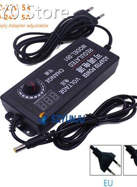 Power Supply Adapter Adjustable AC 100-240V to DC 3V-12V 5A