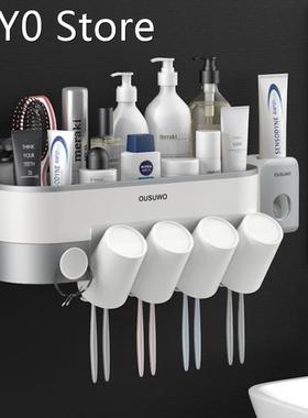 Wall Mount Toothbrush Holder Toothpaste Squeezer Automatic D