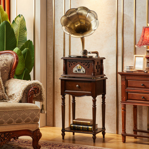 圣利纳留声机黑胶音响复古落地