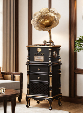 圣利纳怀旧留声机美式复古cd黑胶一体机欧式客厅老物件唱片机音响