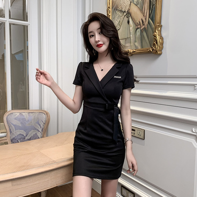 夏新款高端职业洋装收腰足疗店女技师衣服气质性感美容师工作服
