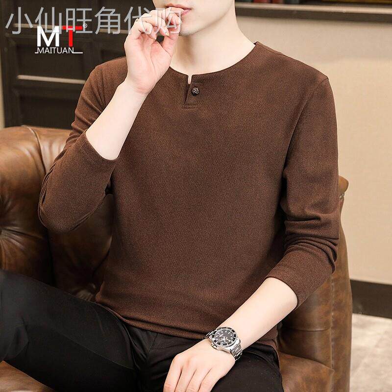 高端男士长袖t恤2026新款春秋季中国风卫衣打底衫男款新中式秋冬