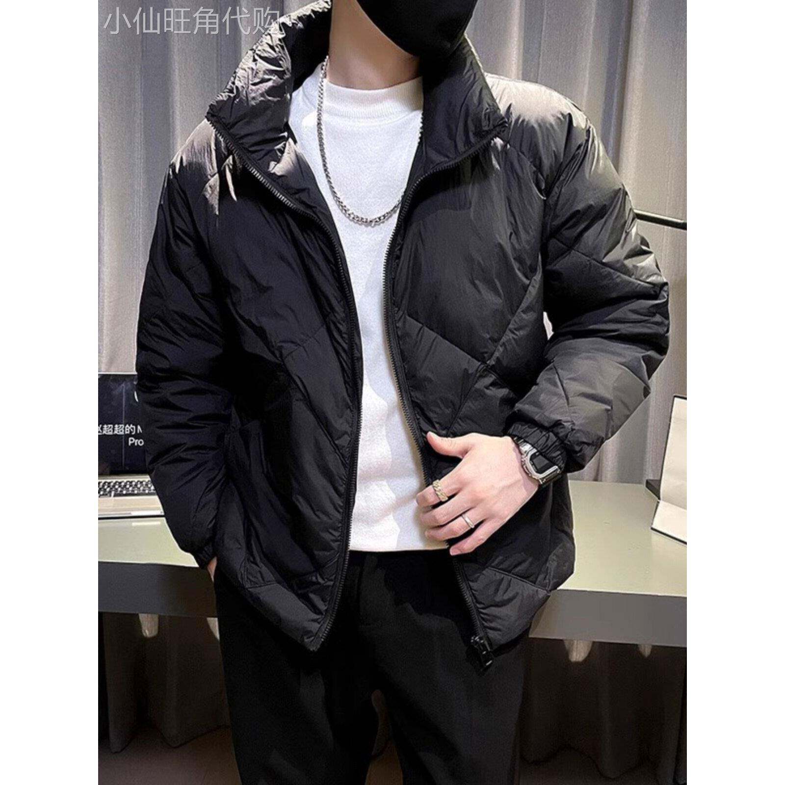 立领羽绒服外套男潮牌冬季短款轻薄痞帅男装新款百搭休闲保暖棉衣
