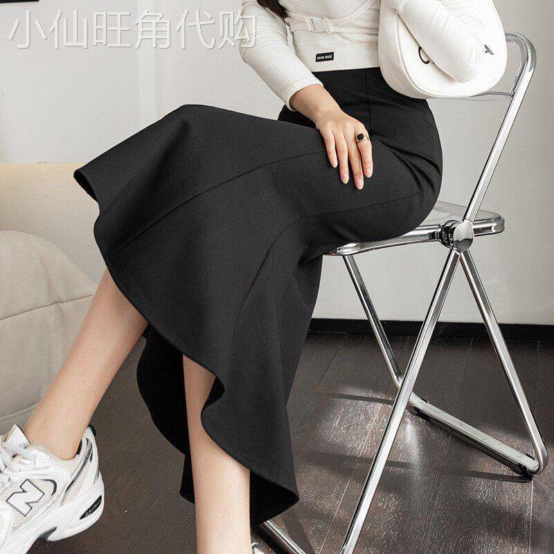 潮牌鱼尾半身裙女2026秋季新款中长版高腰显瘦修身弹力a字包臀裙