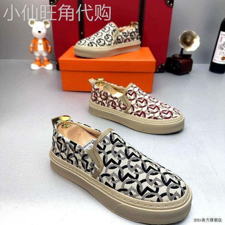 【意大利&奢品】欧洲站潮牌乐福鞋2025四季款透气帆布鞋男士一脚