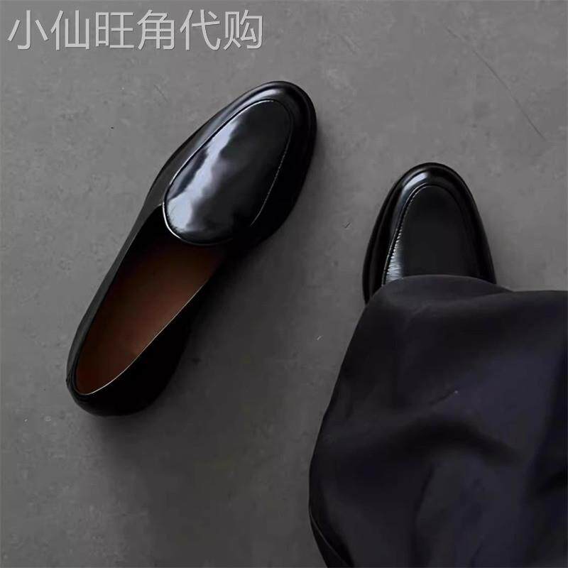 潮牌一脚蹬乐福鞋男款2025厚底增高正装复古休闲通勤小众德比皮鞋