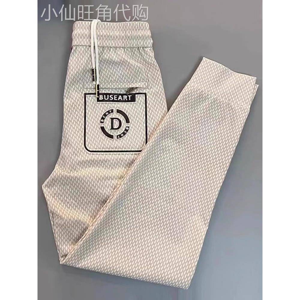 高端九分袖男士休闲裤2025新年新潮品牌男士裤运动裤春夏男士款