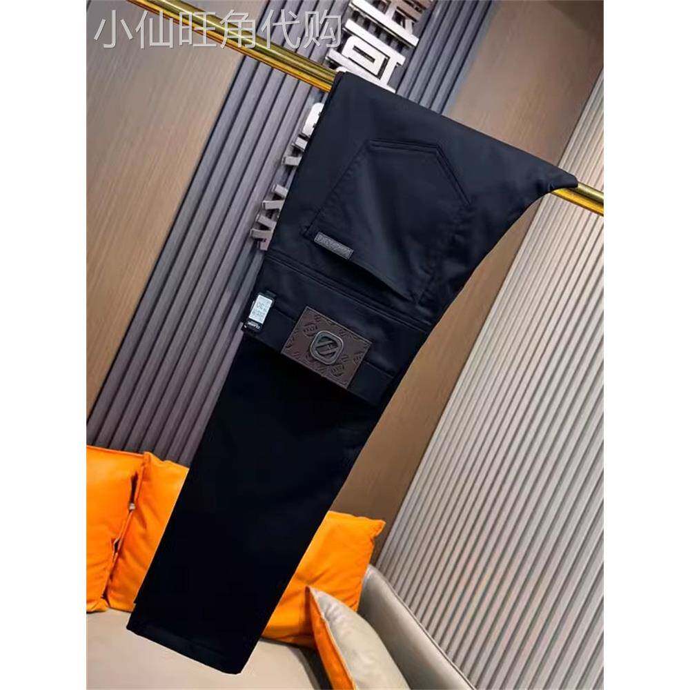 高端小脚纯色休闲西裤男士2025新款秋季男裤商务修身直筒裤子男款