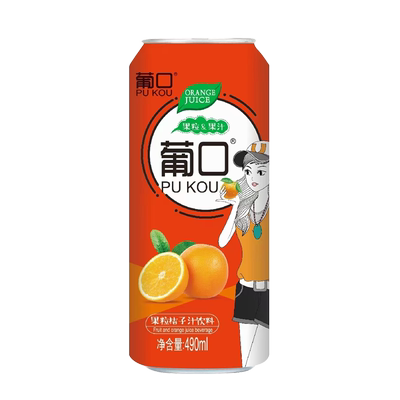 葡口果汁饮料罐整箱490ml
