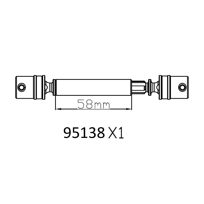 CROSSRC 大野马 EMOXL2第三桥万向轴 95138（一根） CS-91295138