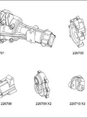 CROSSRC EMOXL大野牛  第三桥桥壳套件 CS-97401293