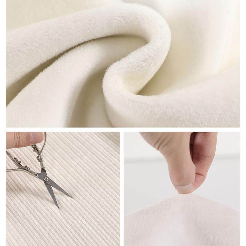 雪尼尔运动裤女春秋冬季2025新款束脚白色卫裤休闲加绒灯芯绒裤子