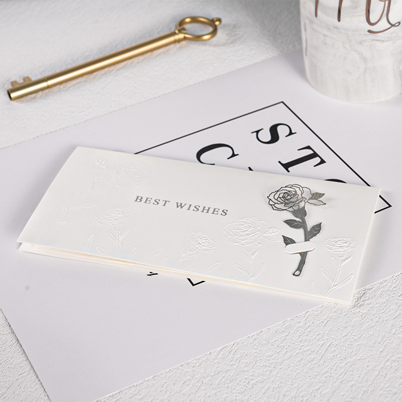 ins风凹印烫金答谢卡伴娘伴郎邀请卡伴手礼手写卡片结婚请柬贺卡