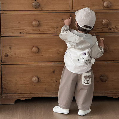 薄款秋季翻领男童冲锋普通外套