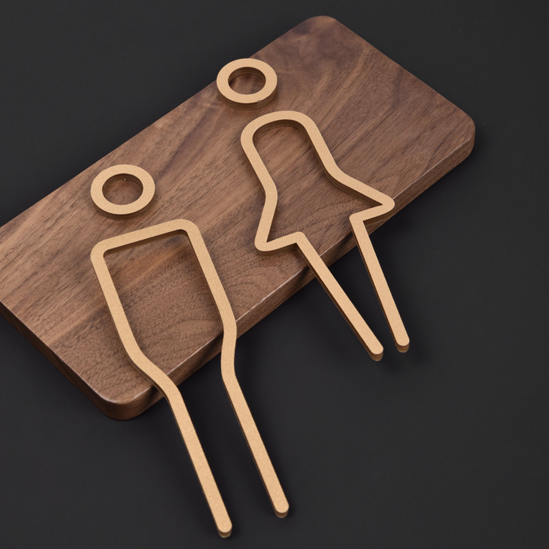 亚克力3D立体男女洗手间标识牌个性创意卫生间带箭头方向WC温馨提示牌办公室旅游区户外公共厕所指示牌定制