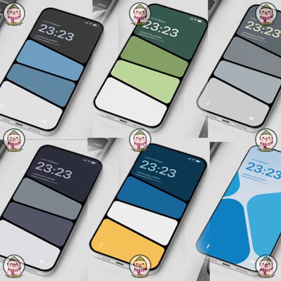 6套18张高级色块分割壁纸莫兰迪色系壁纸iPhone手机壁纸锁屏壁纸