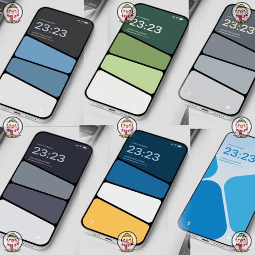 6套18张高级色块分割壁纸莫兰迪色系壁纸iPhone手机壁纸锁屏壁纸