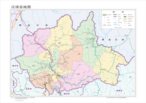 延边朝鲜族自治州汪清县地图水系河流湖泊交通行政区划旅游铁路地