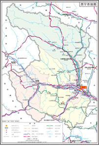 青海省西宁市地图行政区划水系交通公路卫星地形地势村乡镇小区湖