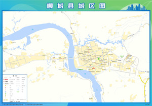 柳城县城区图梧州市蒙山县地图打印定制行政区划水系交通地形卫星