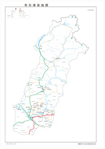 布尔津县2地图水系河流湖泊交通行政区划旅游铁路地形卫星地势山