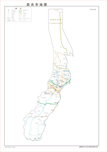昌吉市2地图水系河流湖泊交通行政区划旅游铁路地形卫星地势山峰