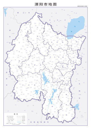 溧阳市2地图水系河流湖泊交通行政区划旅游铁路地形卫星流域地势