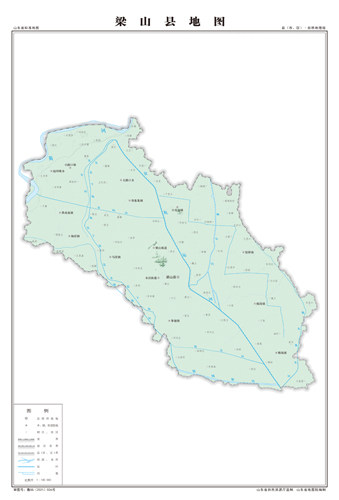 梁山县地图地形地势水系河流行政区划湖泊交通旅游铁路山峰卫星村