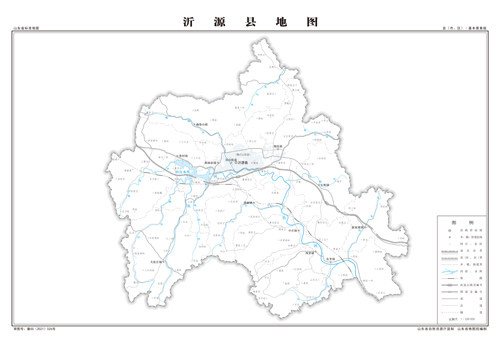 沂源县地图交通水系地形河流行政区划湖泊旅游铁路山峰卫星村界乡