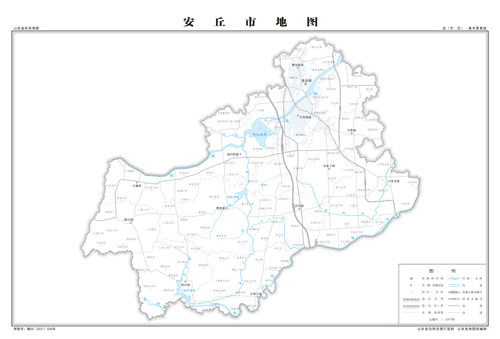 安丘市地图交通水系地形河流行政区划湖泊旅游铁路山峰卫星村界乡