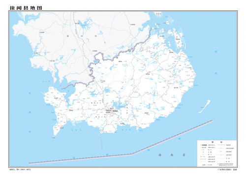 徐闻县地图交通水系地形河流行政区划湖泊景区山峰铁路县乡村界线