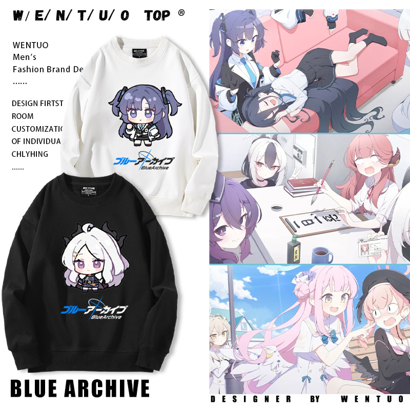 二次元秋冬长袖百搭加绒上衣服