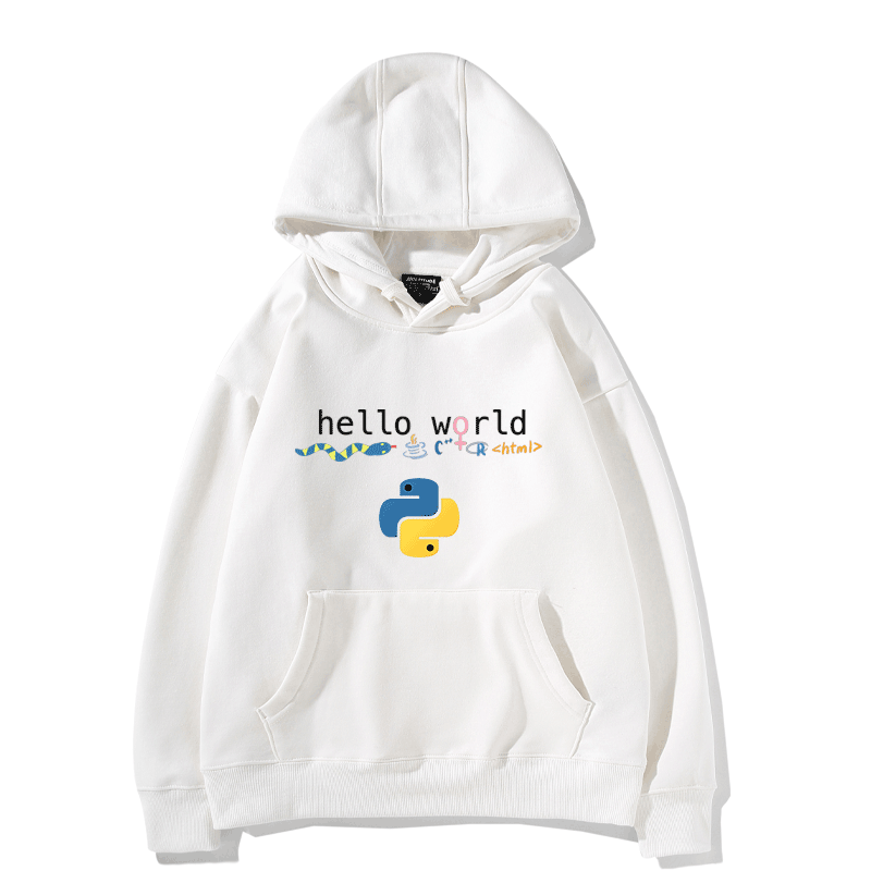 helloworld程序员猿代码码猴码农连帽卫衣男女卫衣长袖外套上衣服