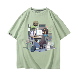 凉宫春日的忧郁周边长门有希同款cos短袖T恤男女情侣装二次元痛衣