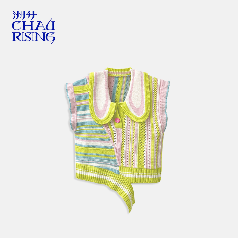 生肖羊毛针织马甲背心