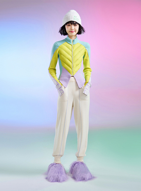 洲升/CHAU.RISING羊绒鹅绒拼接滑雪服秋冬新款