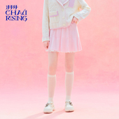 洲升 CHAU.RISING26SS春夏花园双层羊毛半裙百褶短裙少女感