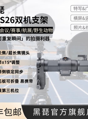 黑琵HPS26双机支架同步拍摄野生动物演出舞台赛事拍摄长焦镜头相机配件