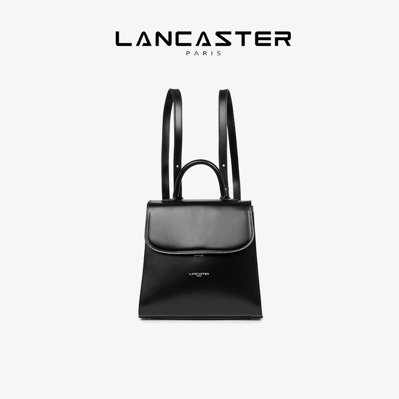 Lancaster Suave Even系列23新光面二层牛皮翻盖双肩女包出旅行_虎窝淘