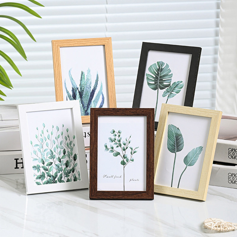 木质简约相框摆台画框挂墙5寸6寸7寸8寸10寸A4手工照片墙相框批