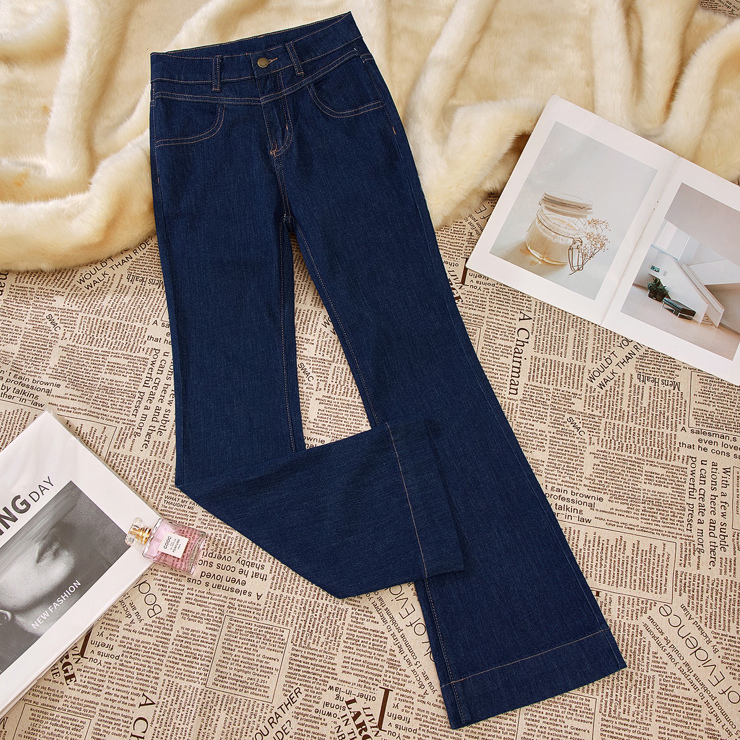 微喇牛仔裤女2025春秋新款时尚爆款高腰显瘦提臀小个子喇叭马蹄裤