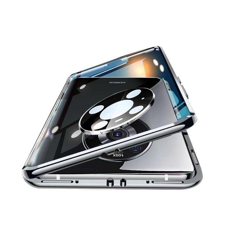 适用于荣耀magic3手机壳华为magic3pro保护套至臻版透明双面玻璃全包防摔磁吸网红男女新款HONORmag3por外壳