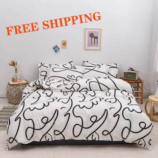 4pc bedsheet set flat sheet student bed cover single/double