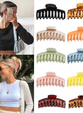 Hot Sale Solid Color Claw Clip Large Barrette Crab Hair Claw