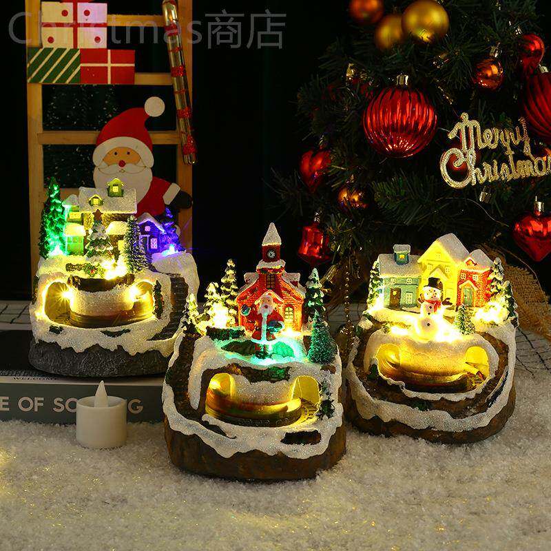 USB rotating Christmas tree ornament with music带音乐旋转